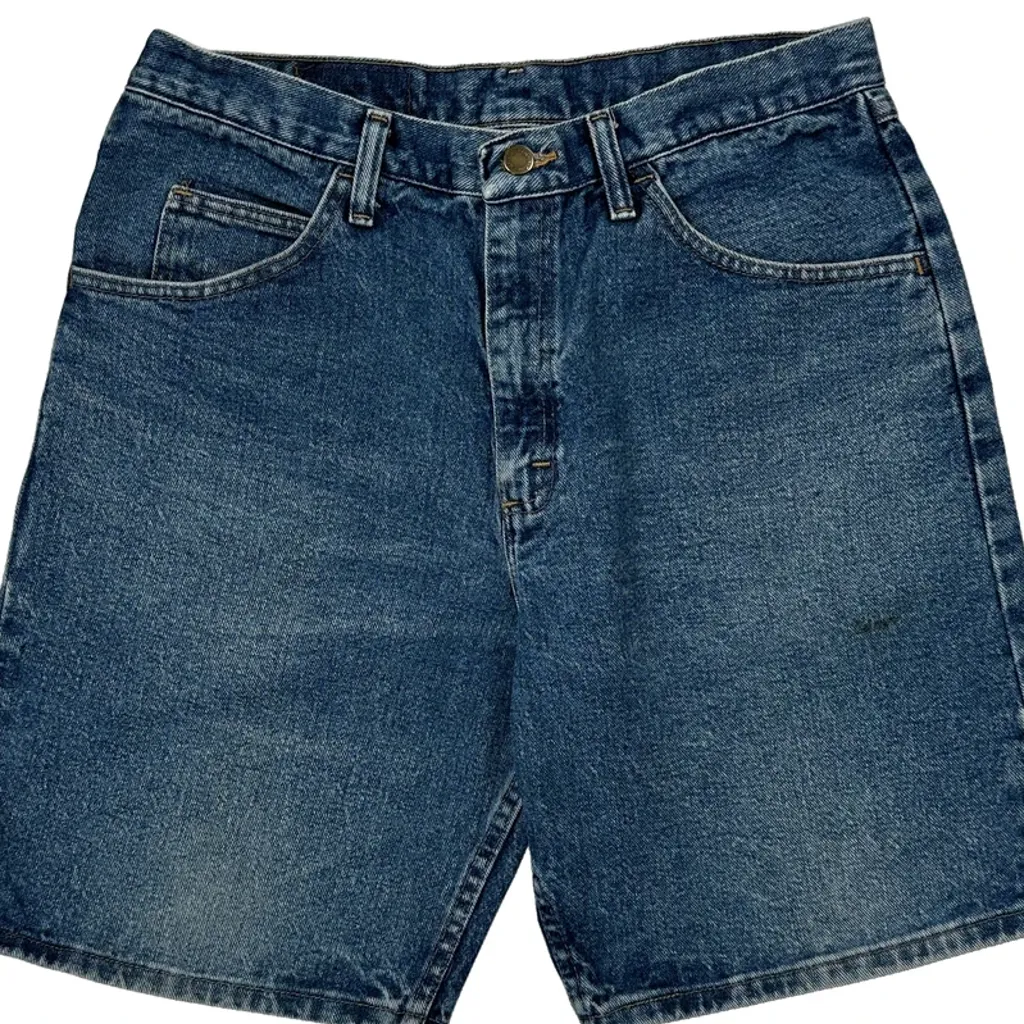 Wrangler Baggy Denim Shorts - 31W 8L Blue Cotton - Image 10