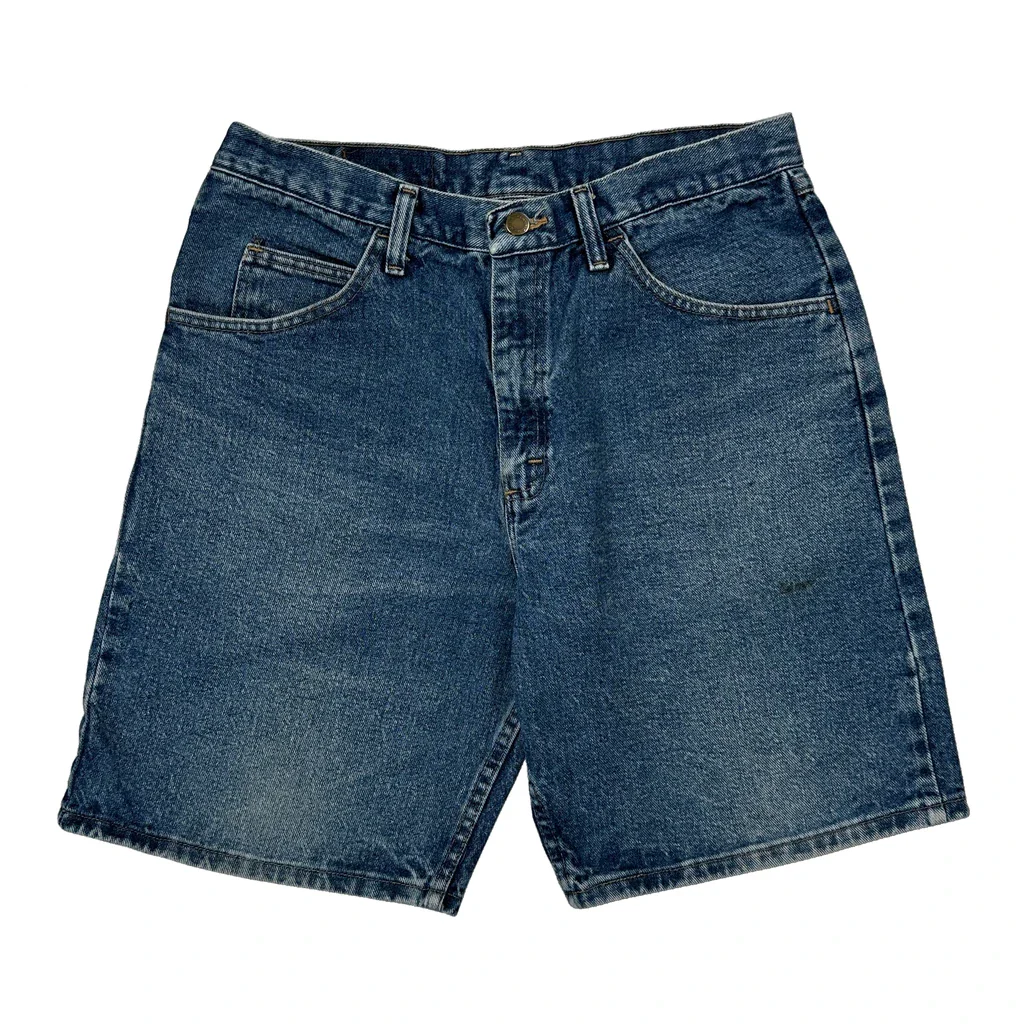 Wrangler Baggy Denim Shorts - 31W 8L Blue Cotton - Image 2