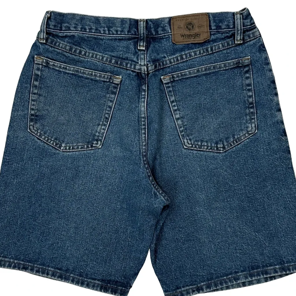 Wrangler Baggy Denim Shorts - 31W 8L Blue Cotton - Image 8
