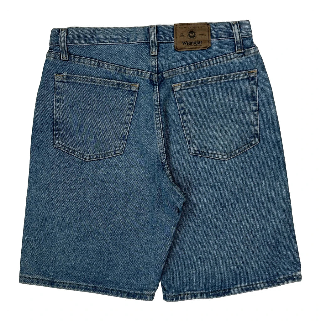 Wrangler Baggy Denim Shorts - 31W 9L Blue Cotton