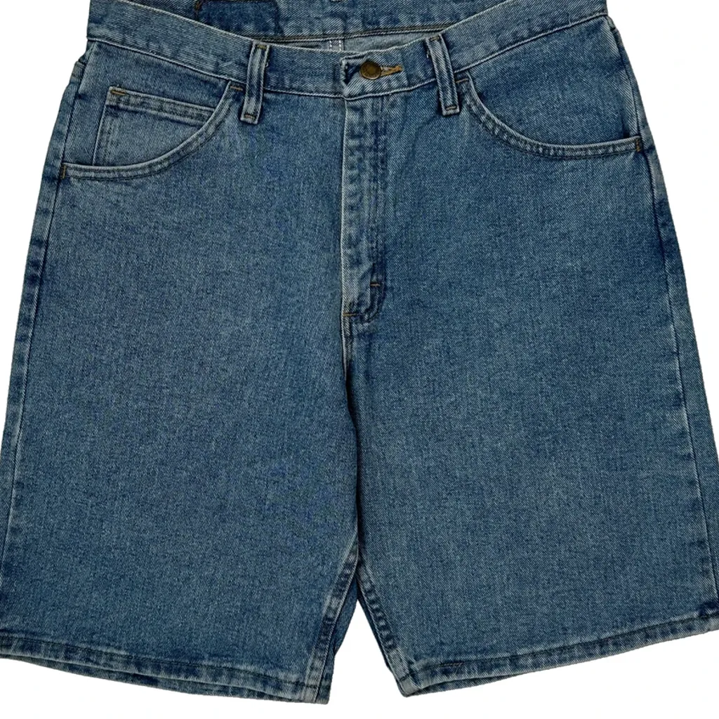 Wrangler Baggy Denim Shorts - 31W 9L Blue Cotton - Image 10