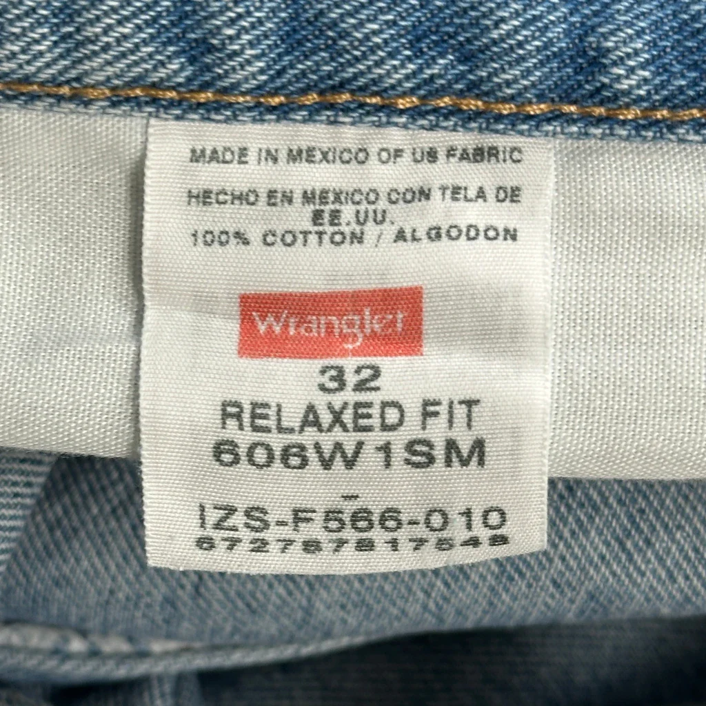 Wrangler Baggy Denim Shorts - 31W 9L Blue Cotton - Image 6