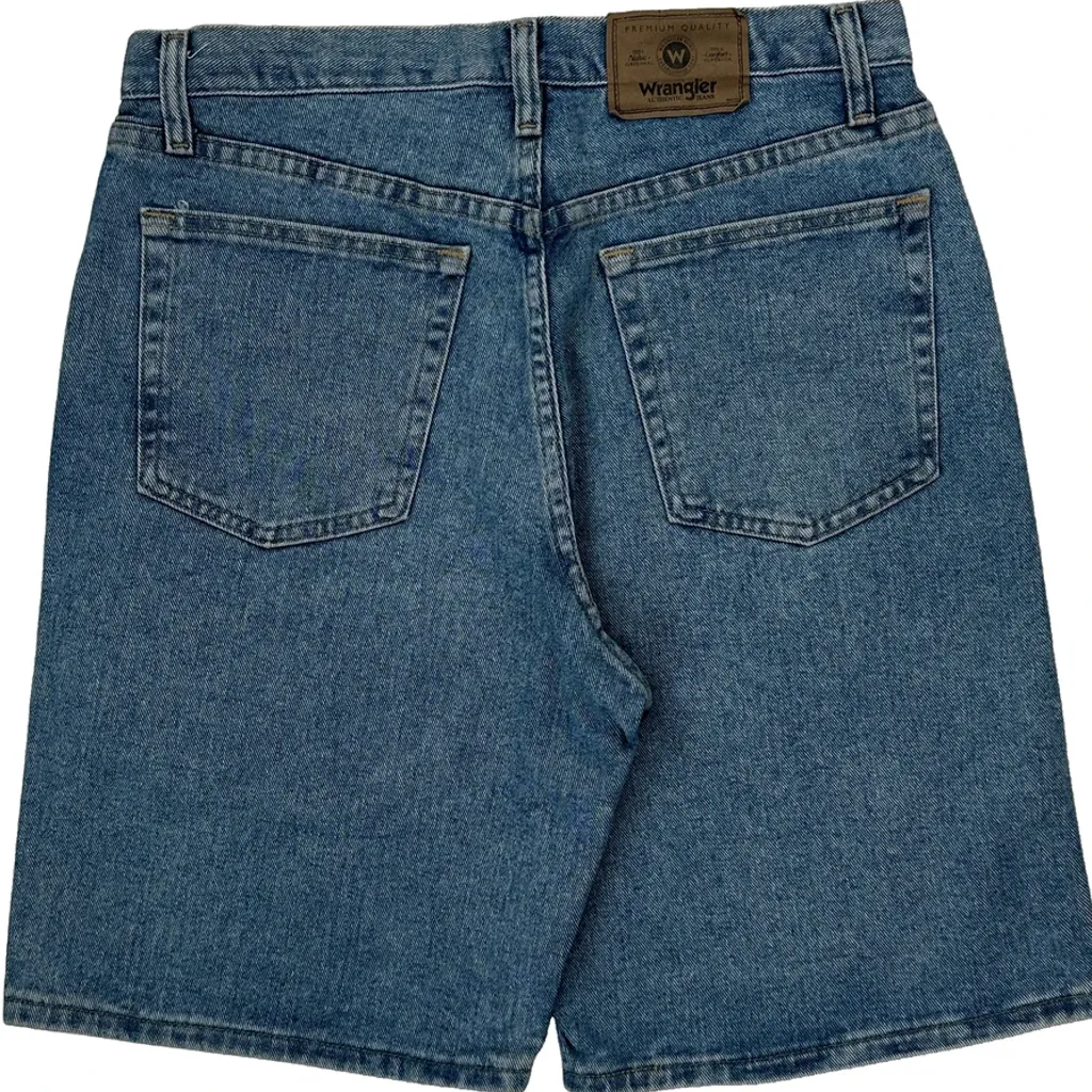 Wrangler Baggy Denim Shorts - 31W 9L Blue Cotton - Image 8
