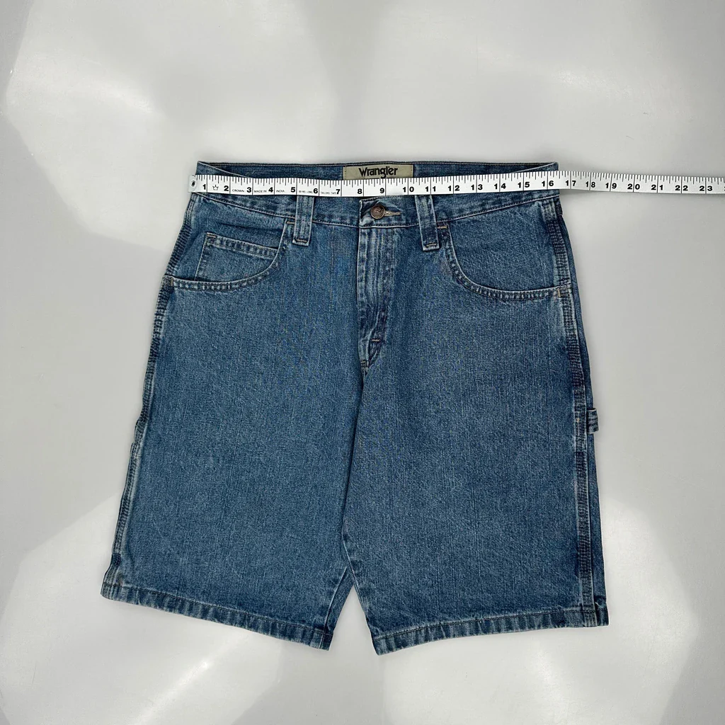 Wrangler Denim Shorts - 32W 11L Blue Denim - Image 3