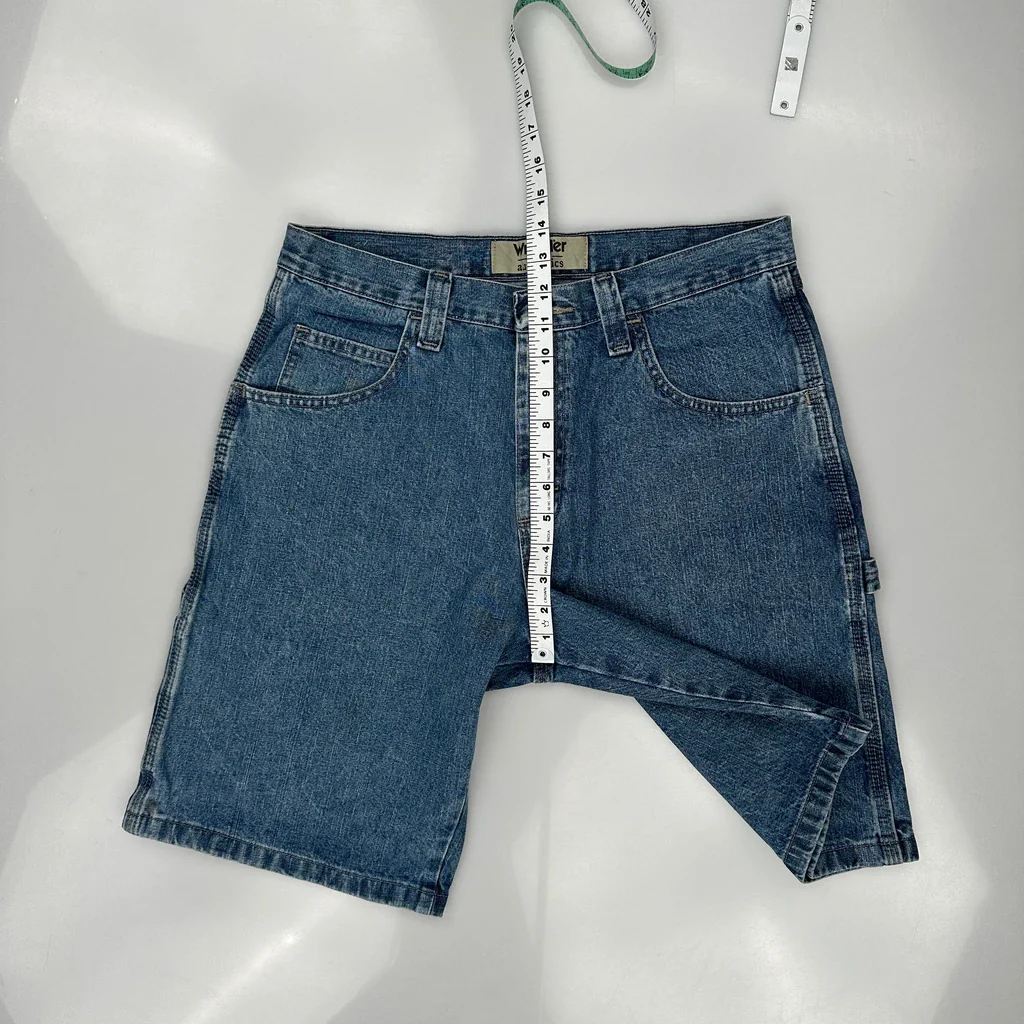 Wrangler Denim Shorts - 32W 11L Blue Denim - Image 4