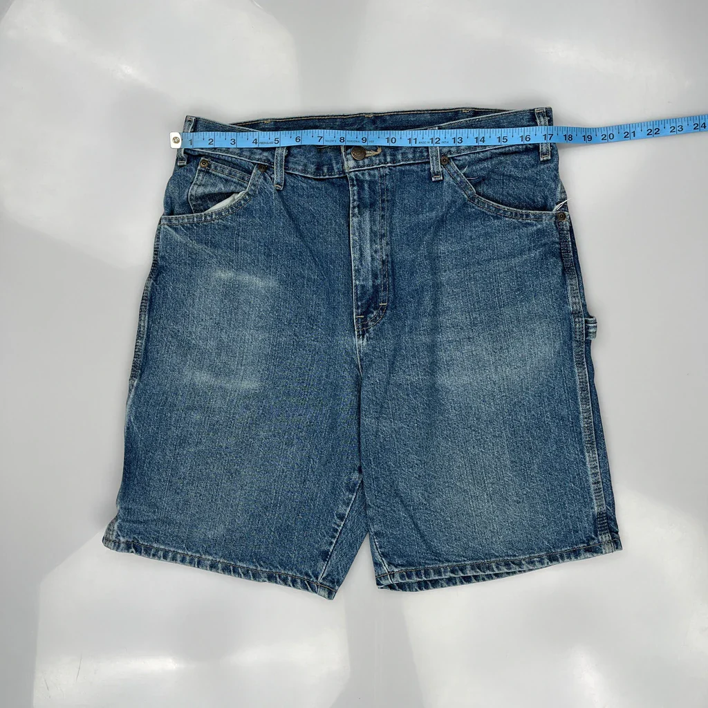Wrangler Denim Shorts - 33W 9L Blue Cotton - Image 3