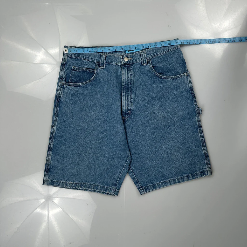Wrangler Denim Shorts - 34W 10L Blue Cotton - Image 3