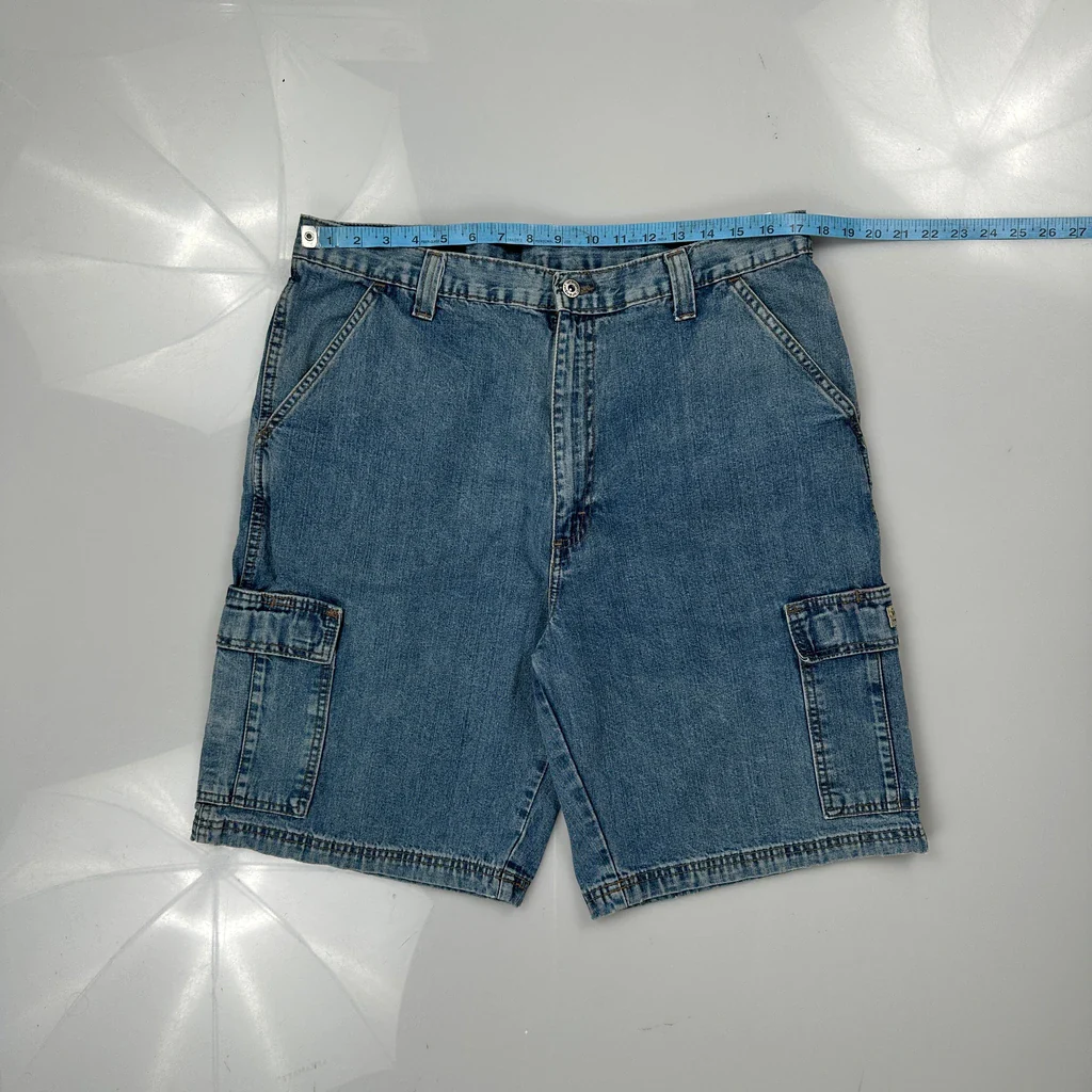 Wrangler Denim Shorts - 34W 9L Blue Cotton - Image 3