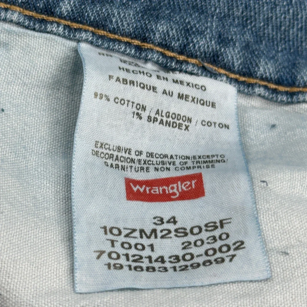 Wrangler Denim Shorts - 34W 10L Blue Cotton - Image 6