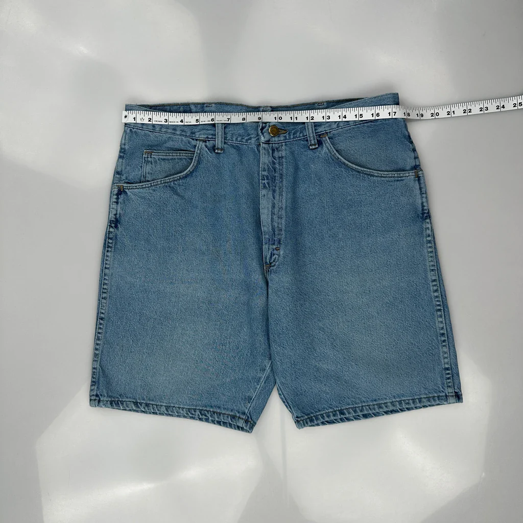 Wrangler Denim Shorts - 35W 9L Blue Denim - Image 3