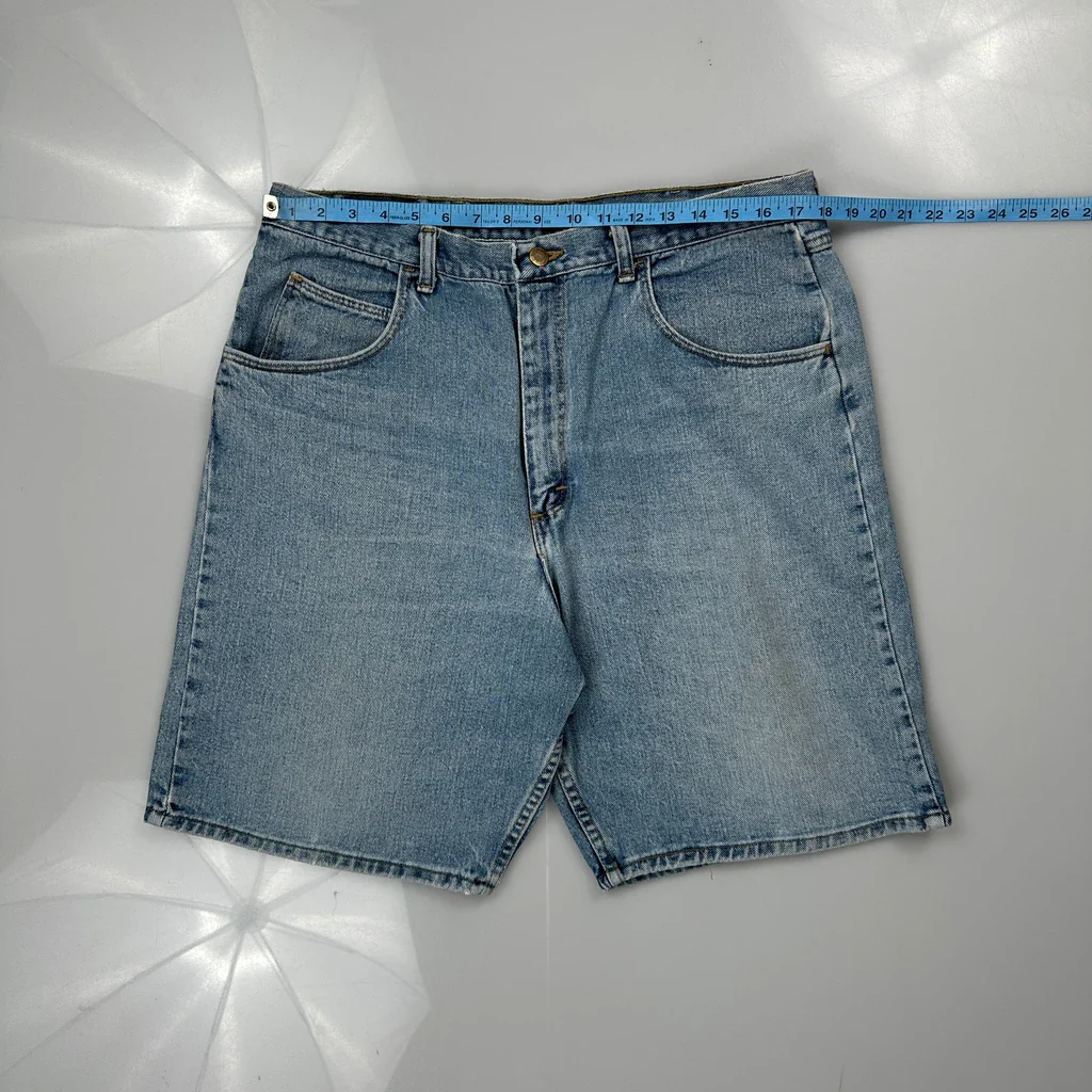 Wrangler Denim Shorts - 35W 10L Blue Denim - Image 3
