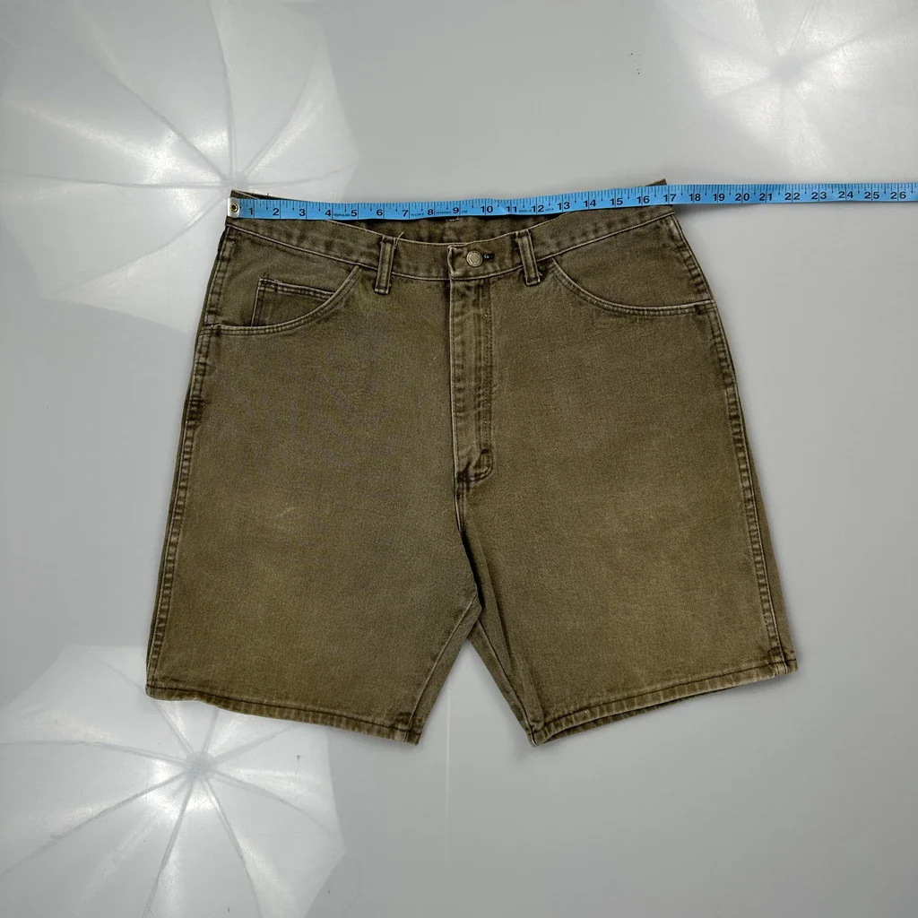 Wrangler Denim Shorts - 34W 8L Brown Cotton - Image 3