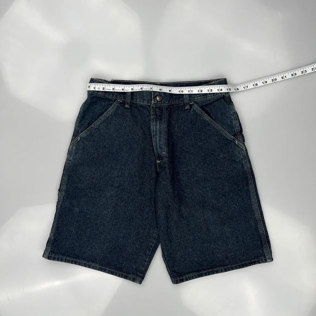 Wrangler Denim Shorts - 29W 11L Dark Wash Denim - Image 3