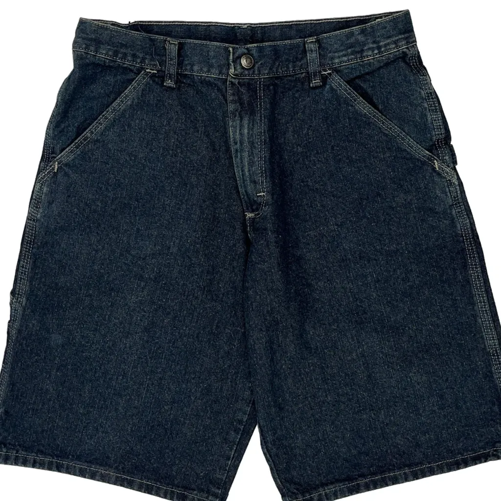 Wrangler Denim Shorts - 29W 11L Dark Wash Denim - Image 9