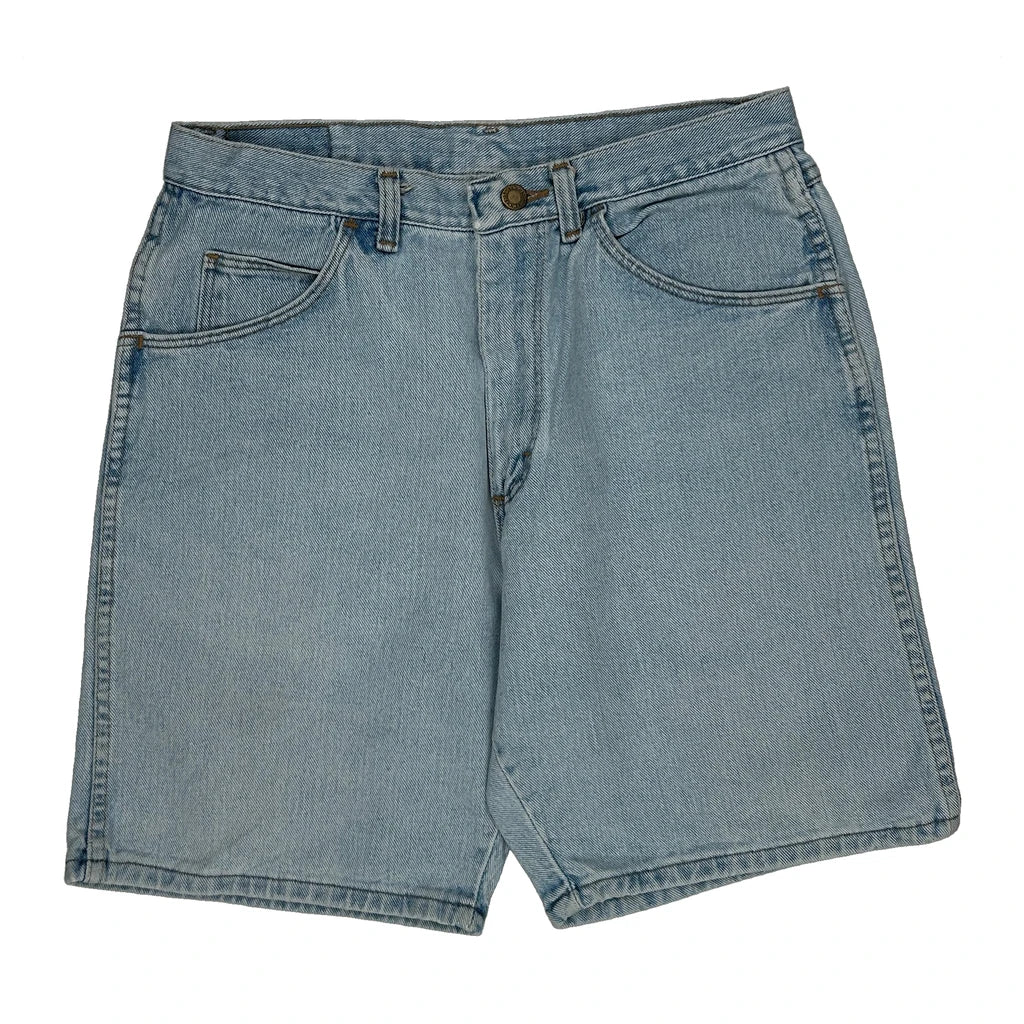 Wrangler Denim Shorts - 31W 9L Light Wash Denim - Image 2