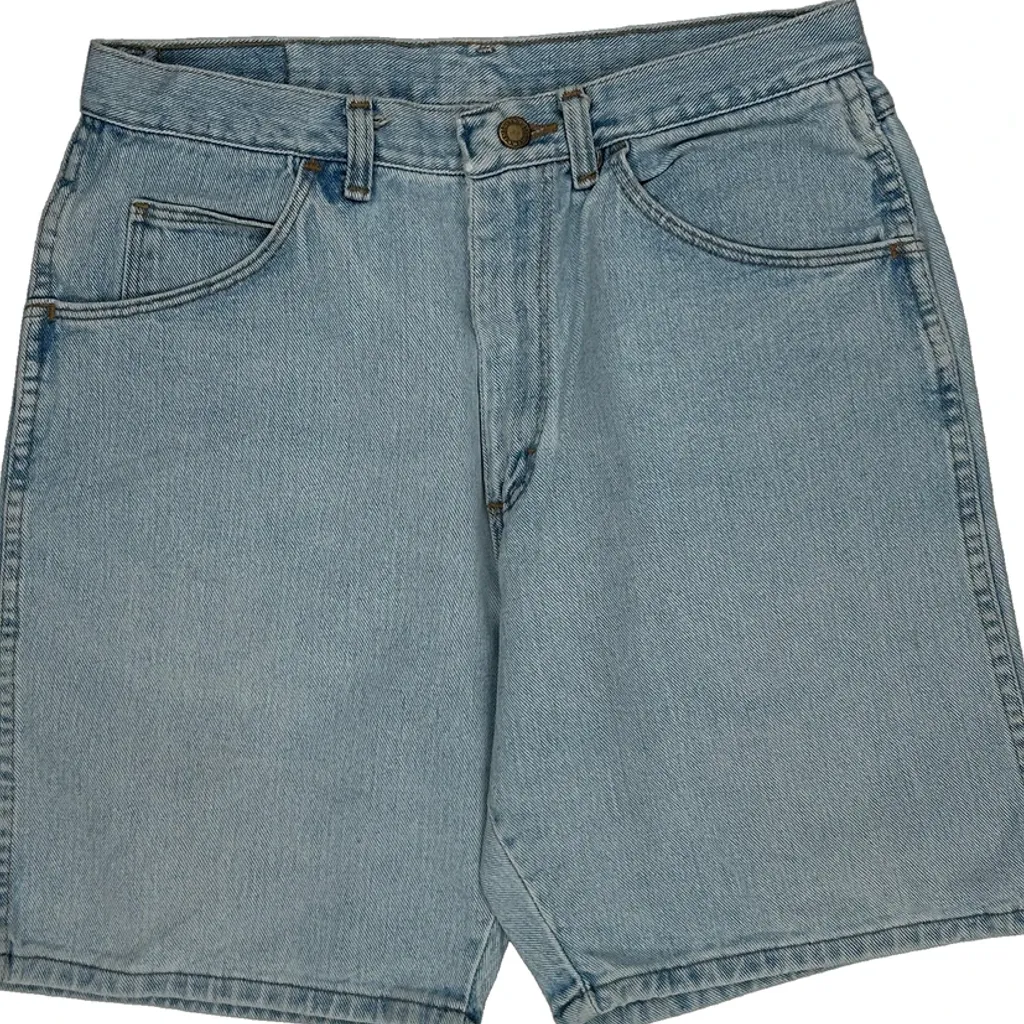 Wrangler Denim Shorts - 31W 9L Light Wash Denim - Image 8