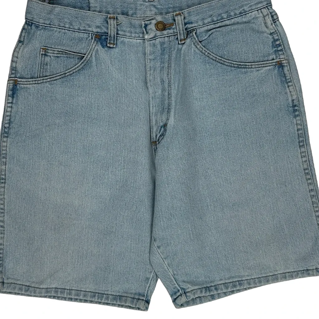 Wrangler Denim Shorts - 31W 9L Light Wash Denim - Image 9