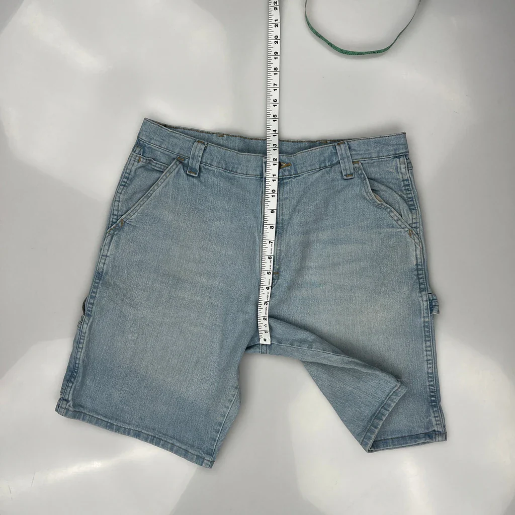 Wrangler Denim Shorts - 35W 10L Light Wash Cotton - Image 4