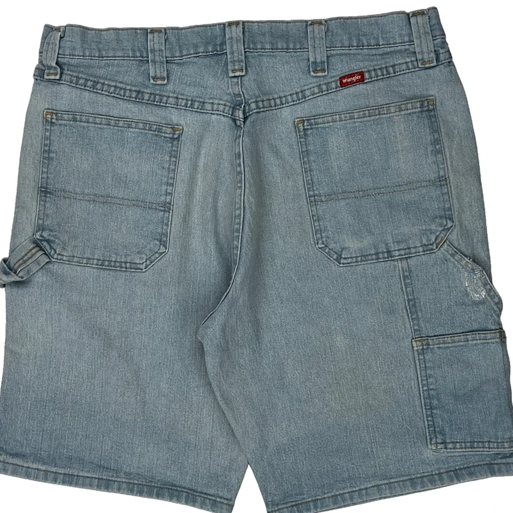 Wrangler Denim Shorts - 35W 10L Light Wash Cotton - Image 7