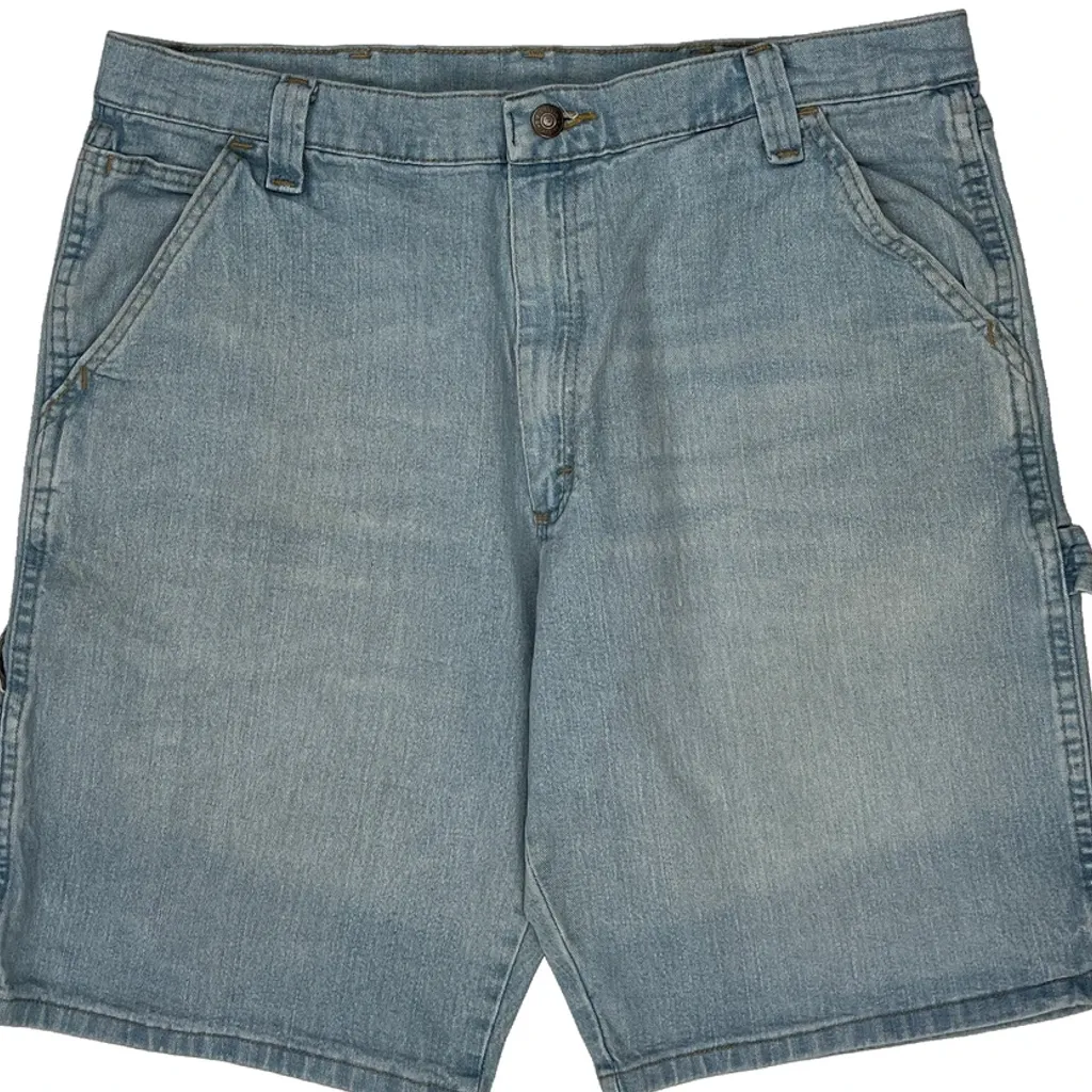 Wrangler Denim Shorts - 35W 10L Light Wash Cotton - Image 9