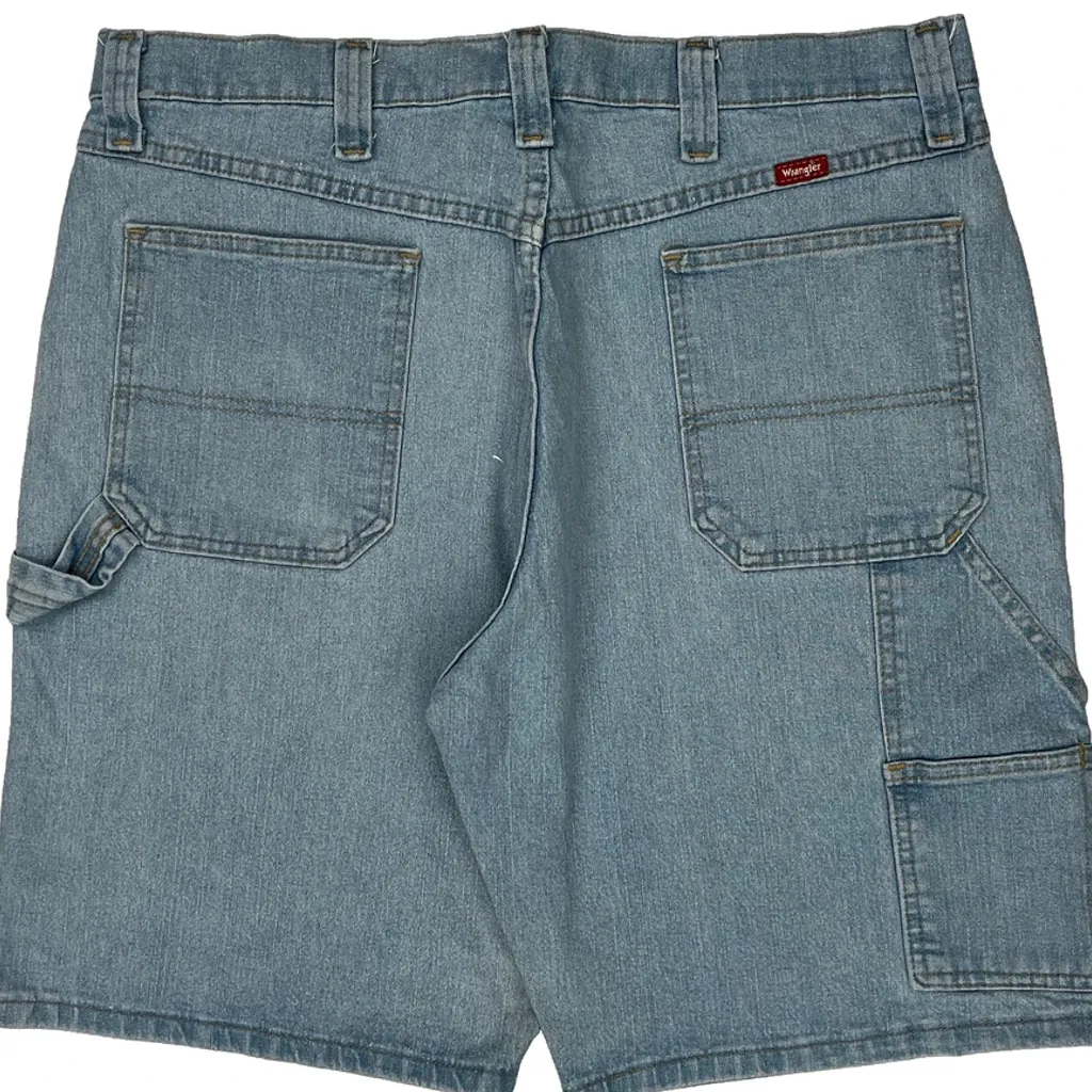Wrangler Denim Shorts - 36W 9L Light Wash Cotton - Image 7