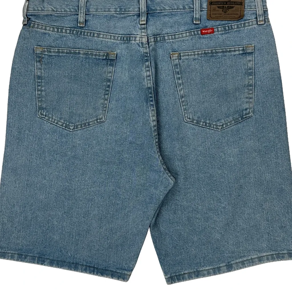 Wrangler Denim Shorts - 38W 9L Light Wash Denim - Image 6