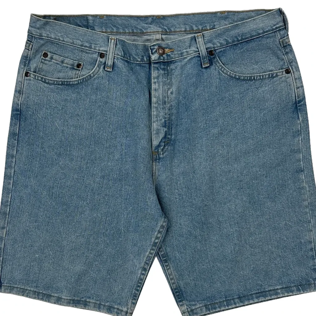 Wrangler Denim Shorts - 38W 9L Light Wash Denim - Image 8