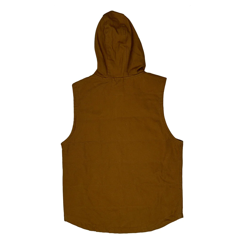 Wrangler Gilet - Medium Brown Cotton - Image 2