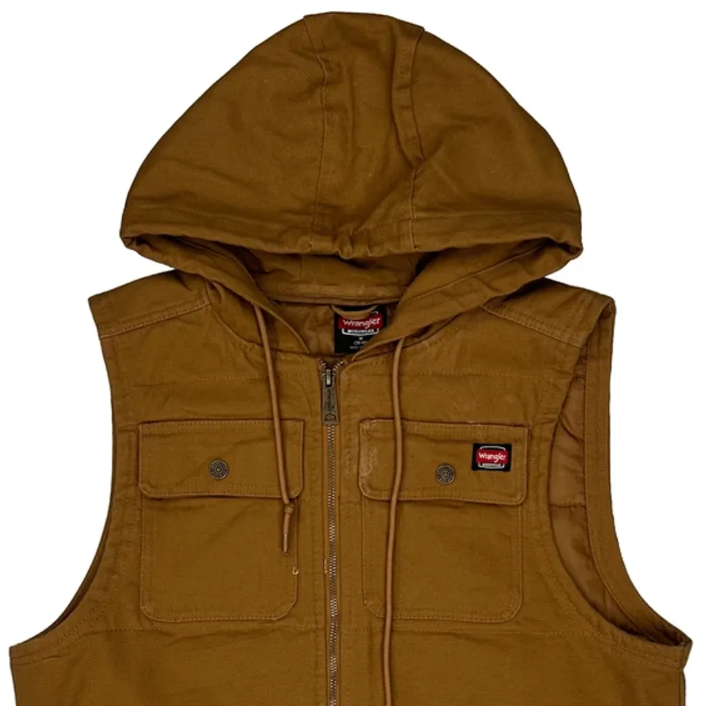 Wrangler Gilet - Medium Brown Cotton - Image 5