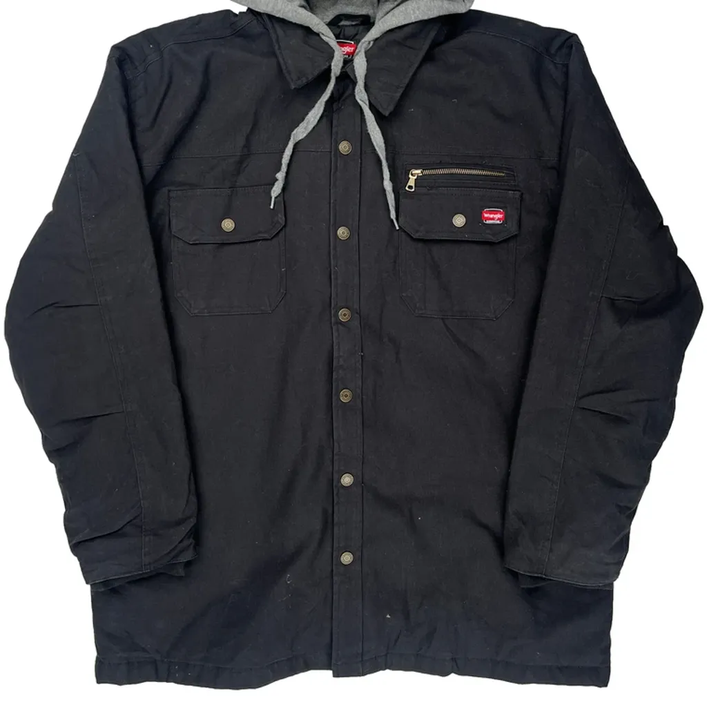 Wrangler Jacket - XL Black Cotton - Image 4