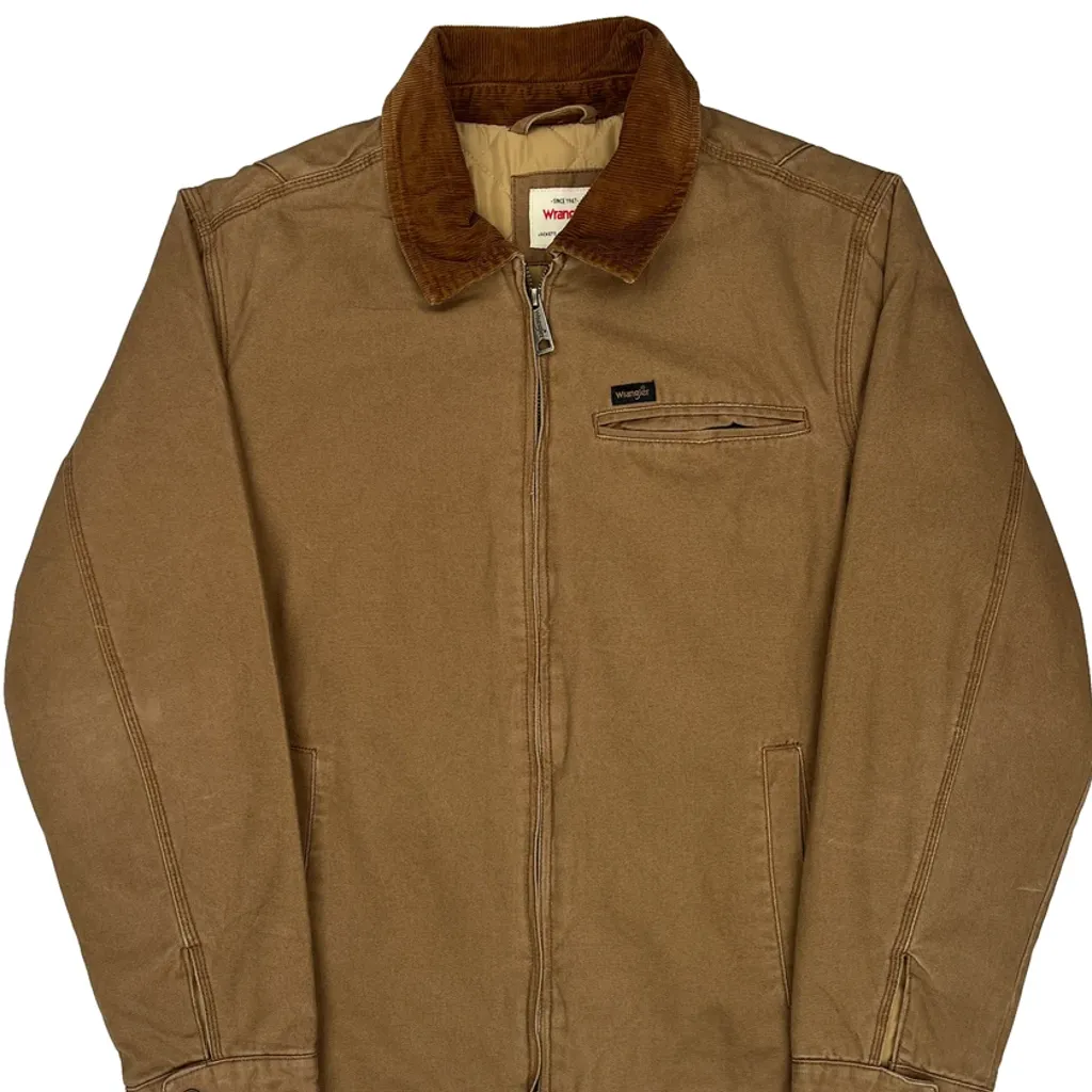 Wrangler Workwear Jacket - Medium Brown Cotton - Image 4