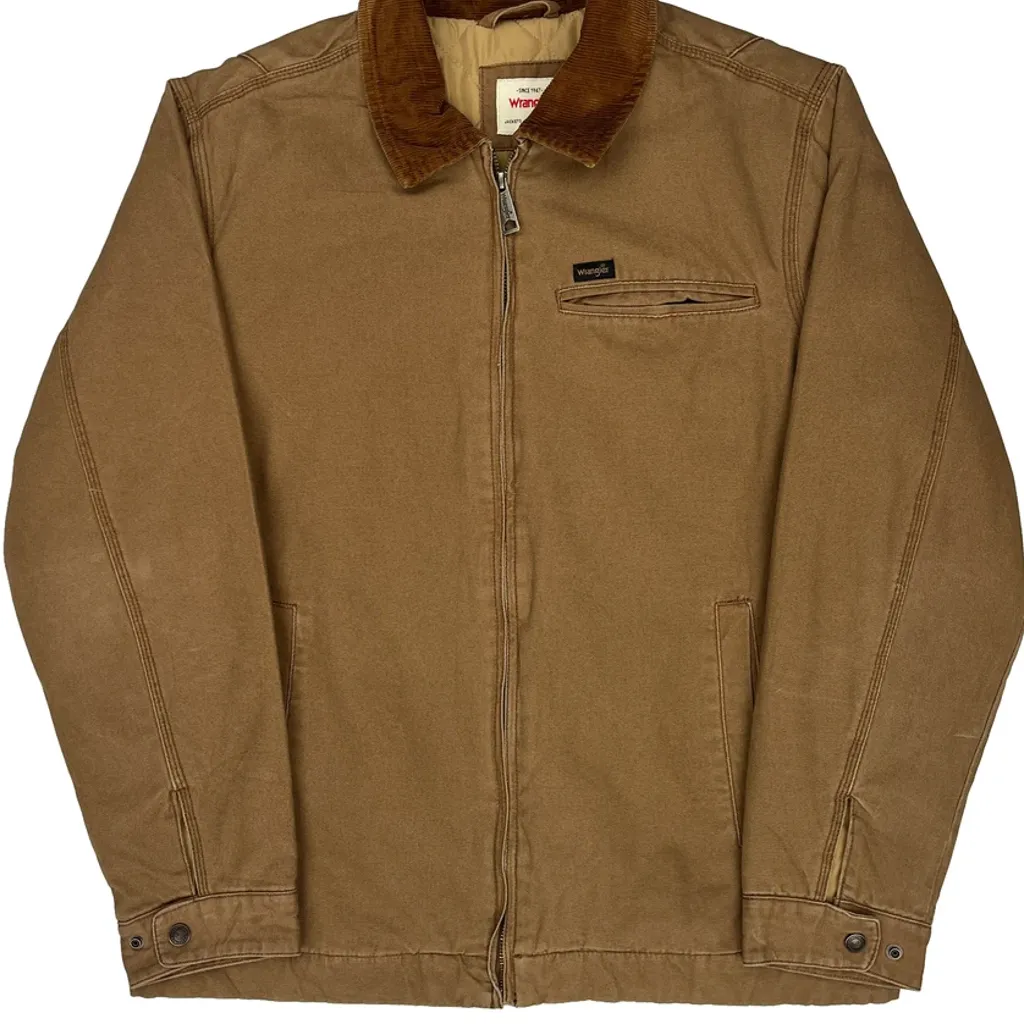 Wrangler Workwear Jacket - Medium Brown Cotton - Image 5