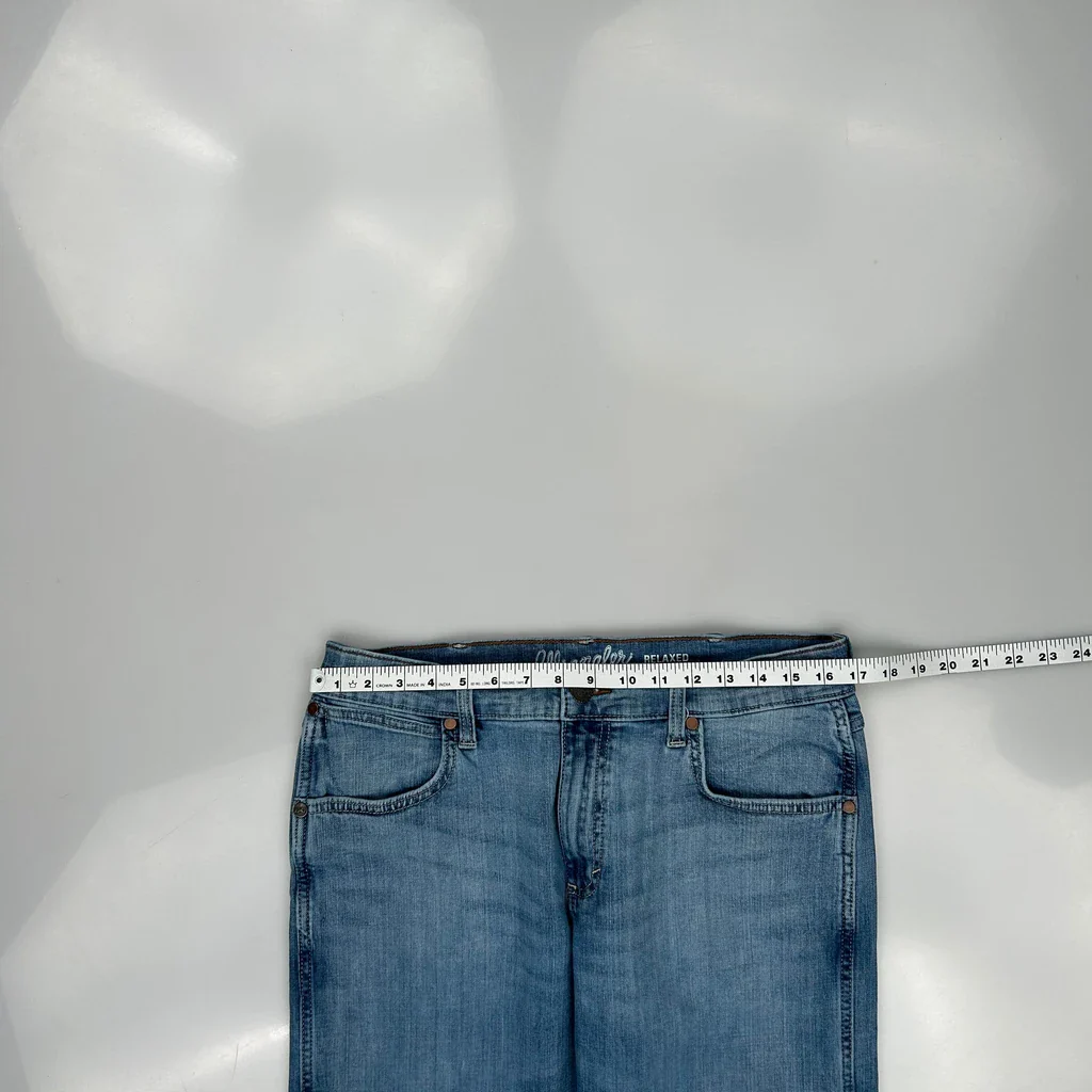 Wrangler Boot Cut Jeans - 33W 31L Blue Denim - Image 3