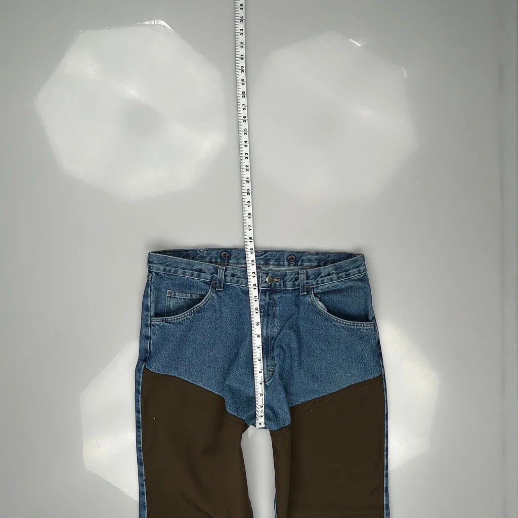 Wrangler Contrast Stitch Jeans - 36W 32L Blue Cotton - Image 4