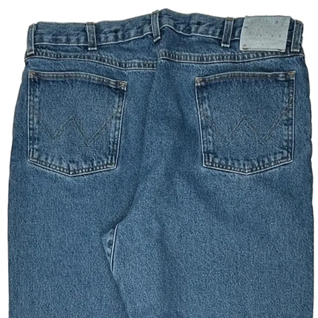 Wrangler Contrast Stitch Jeans - 36W 32L Blue Cotton - Image 9