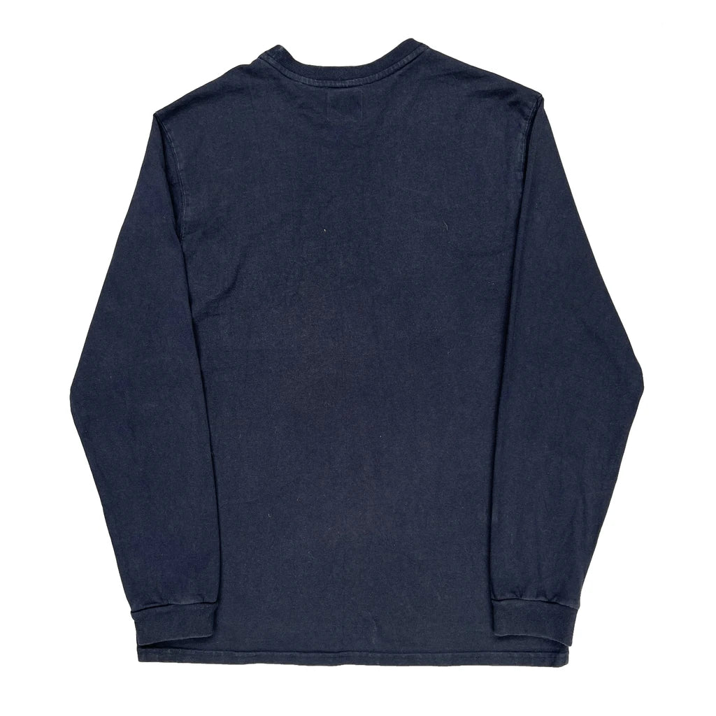 Wrangler Long Sleeve T-Shirt - Large Navy Cotton - Image 2
