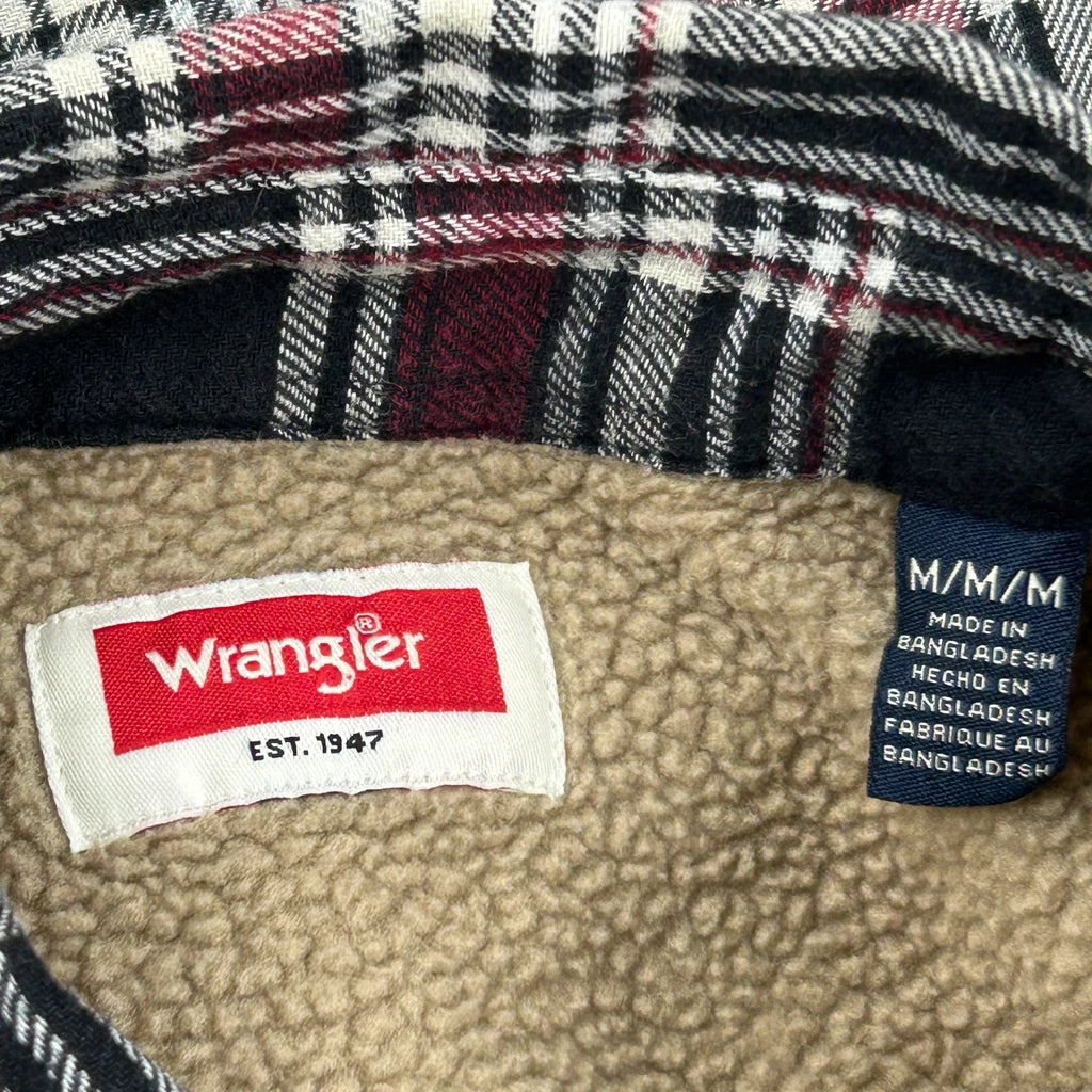 Wrangler Checked Overshirt - Medium Black Cotton - Image 3