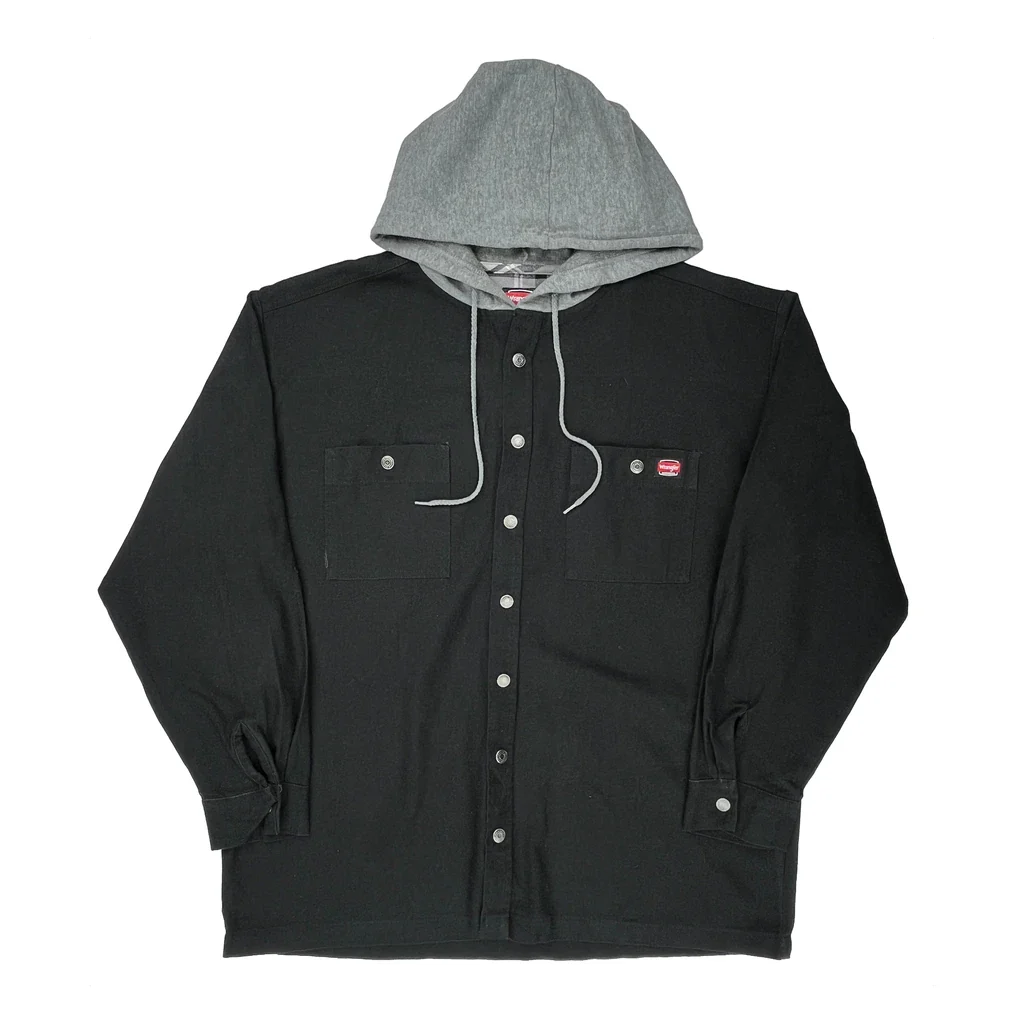 Wrangler Overshirt - XL Black Cotton