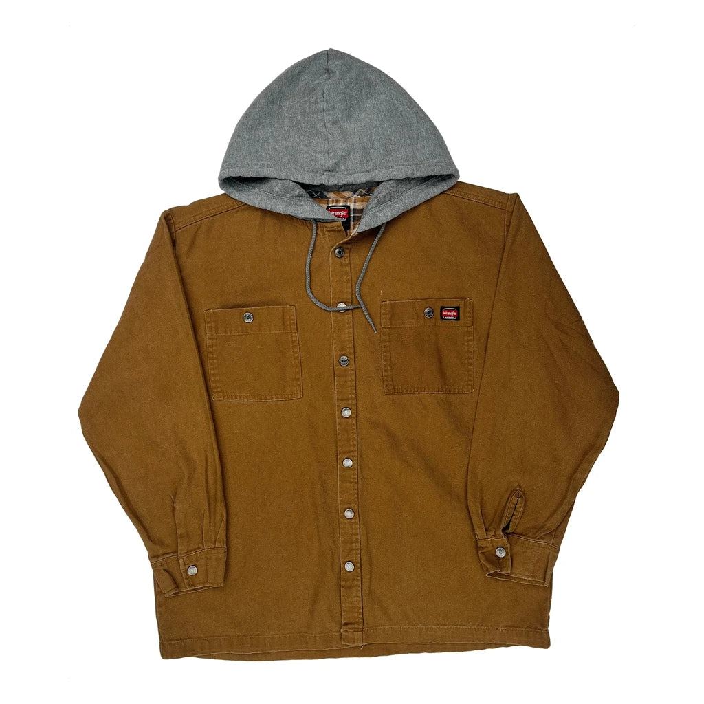 Wrangler Overshirt - Large Brown Cotton