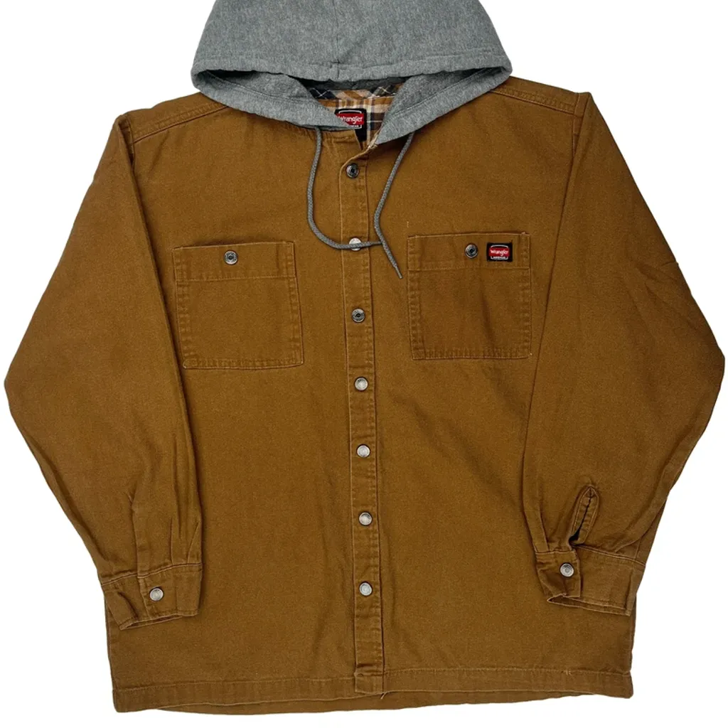 Wrangler Overshirt - Large Brown Cotton - Image 5