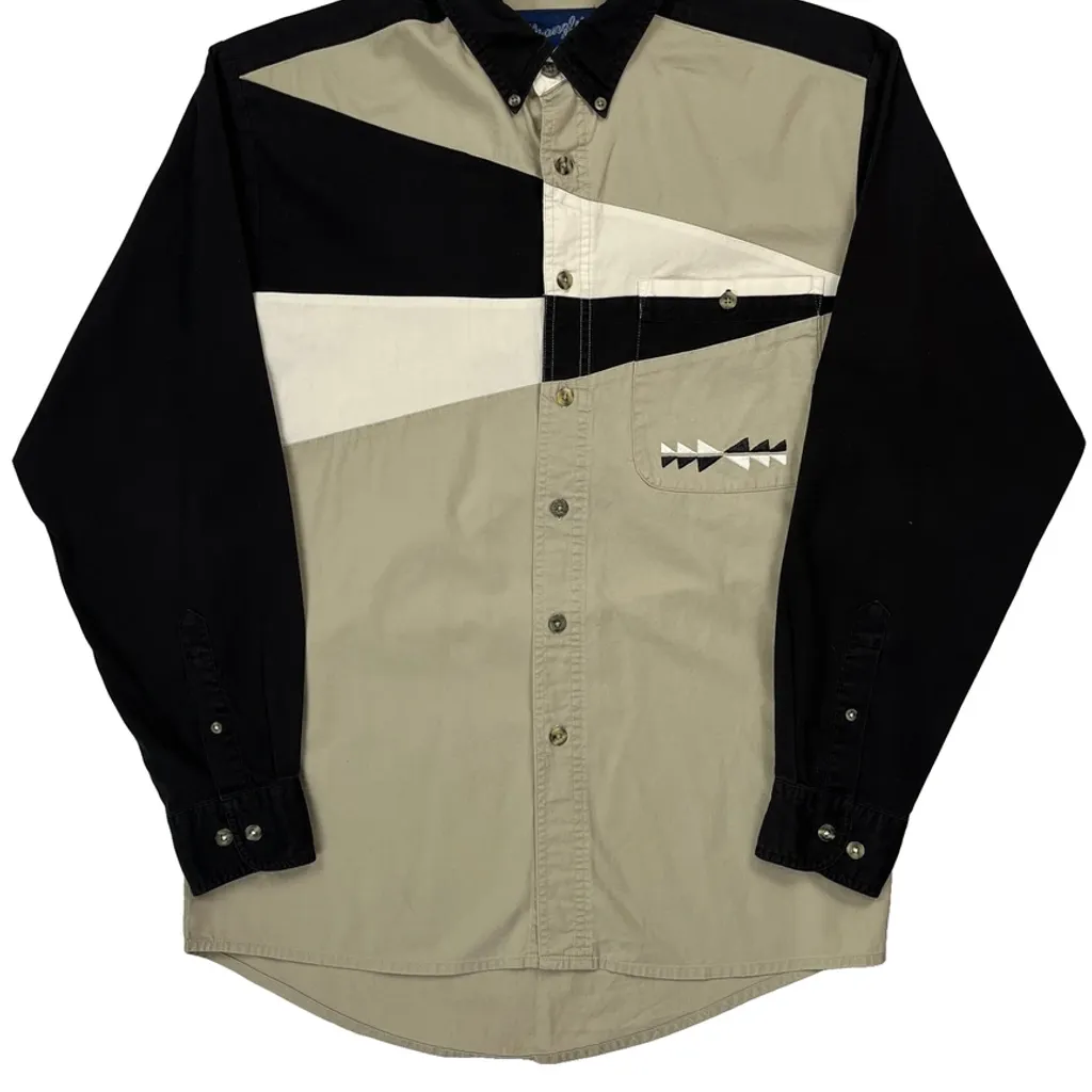 Wrangler Shirt - Small Beige Cotton - Image 5