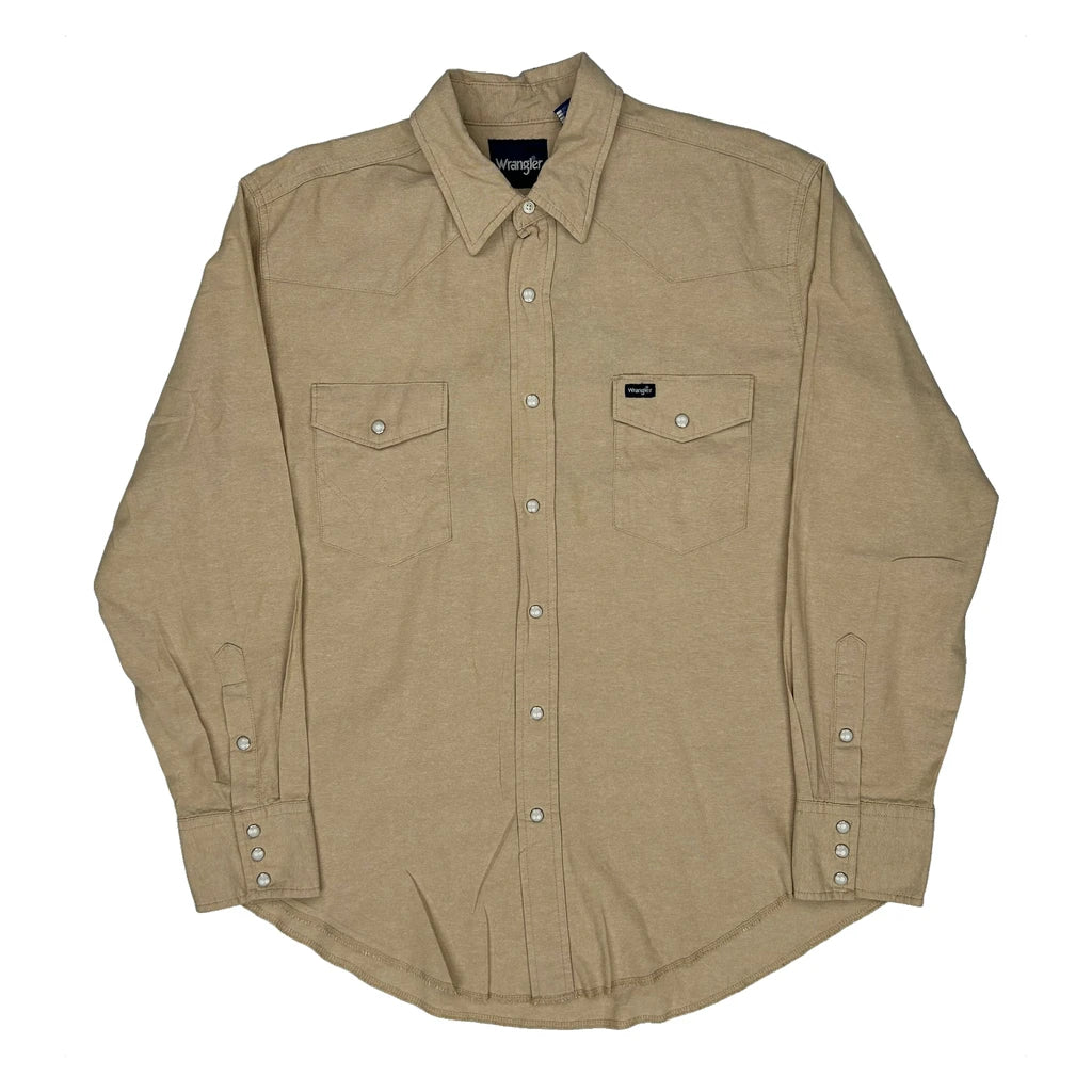 Wrangler Shirt - XL Beige Cotton