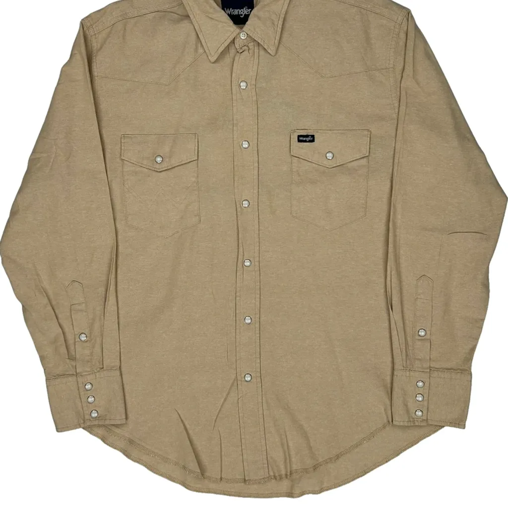 Wrangler Shirt - XL Beige Cotton - Image 4
