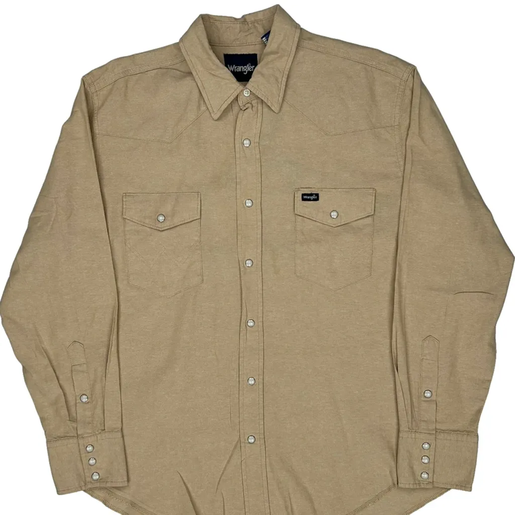 Wrangler Shirt - XL Beige Cotton - Image 5