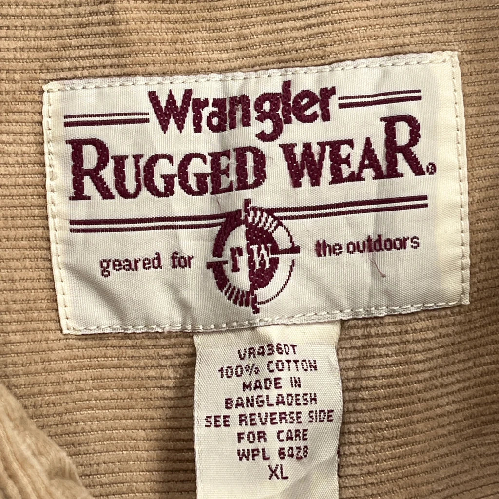 Wrangler Cord Shirt - XL Beige Cotton - Image 3