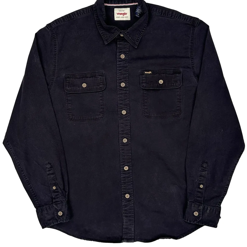 Wrangler Shirt - Large Black Cotton - Image 5