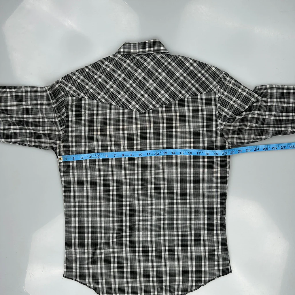 Wrangler Checked Shirt - Medium Black Cotton - Image 3