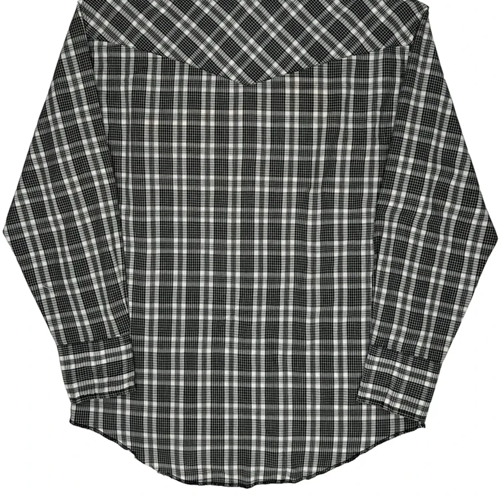Wrangler Checked Shirt - Medium Black Cotton - Image 7