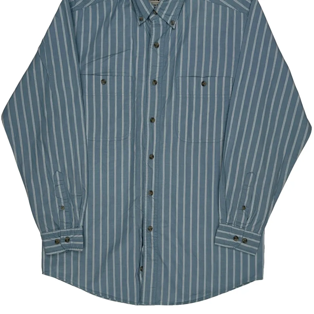 Wrangler Striped Shirt - Medium Blue Cotton - Image 5