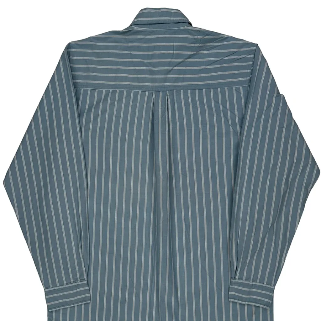 Wrangler Striped Shirt - Medium Blue Cotton - Image 7